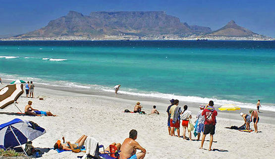 Blouberg Beach in Cape Town.